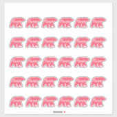 ピンクマママベア シール (シート)