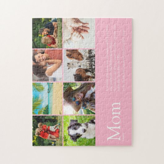 ピンクママ定義引用文フォトコラージュ ジグソーパズル (縦)