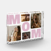 ピンクママ母の日ファミリーフォトコラージュ フォトブロック (左)