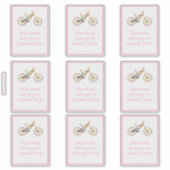 ピンクマリアマウンテンバイク蔵書票 シール (正面)