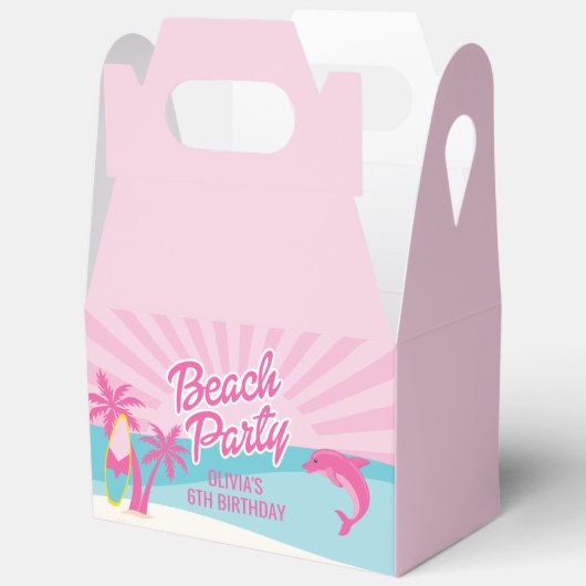 ピンクマリブビーチ誕生日 フェイバーボックス (見開き)