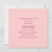 ピンクマリーアントワネットヴィンテージパリティーパーティー 招待状 (裏面)