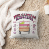 ピンクマルガリタカクテルレシピアート クッション (ブランケット)