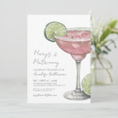 ピンクマルガリタマルクス&マトリモニーブライダルシャワー 招待状 (スタンド正面)