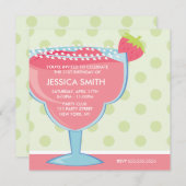 ピンクマルガリータカクテルパーティー 招待状 (正面/裏面)