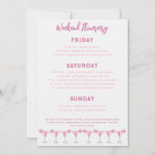 ピンクマルガリータファイナルフェスタバチェロレッテ週末 招待状 (裏面)