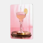 ピンクマルガリータブライダル/バチェロレッテ メタルオーナメント (正面左)