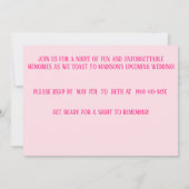 ピンクマルガリータブライダル/バチェロレッテ 招待状 (裏面)