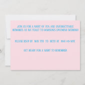 ピンクマルガリータブライダル/バチェロレッテ 招待状 (裏面)