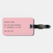 ピンクマルガリータ ラゲッジタグ (裏面横)