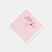 ピンクマルティニのクリスマス スタンダードカクテルナプキン (角)