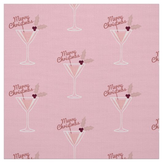 ピンクマルティニのクリスマス ファブリック (見本)