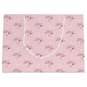 ピンクマルティニのクリスマス ラージペーパーバッグ (正面)