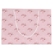 ピンクマルティニのクリスマス ラージペーパーバッグ (裏面)