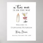 ピンクマルティニの赤ちゃんシャワーが途中にあるTini ポスター (正面)