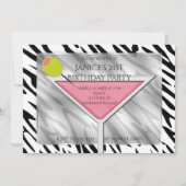 ピンクマルティニカクテルドリンクシックパーティの招待状 招待状 (正面)