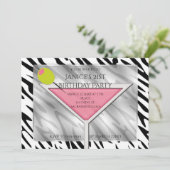 ピンクマルティニカクテルドリンクシックパーティの招待状 招待状 (スタンド正面)