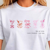 ピンクマルティニバチェロレッテビーチカバーアップまたはスリープ Tシャツ