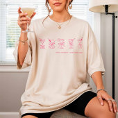 ピンクマルティニバチェロレッテビーチカバーアップまたはスリープ Tシャツ