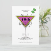 ピンクマルティーニオリーブグラムカクテルバースデーパーティー 招待状 (スタンド正面)