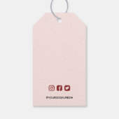 ピンクマルーンリースソーシャルメディア価格 ギフトタグ (裏面)