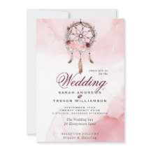 ピンクマルーン結婚のドリームキャッチャーのBoho All