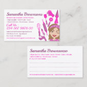 ピンクマンガベイカーケーキペストリー調理師 名刺 (正面/裏面)