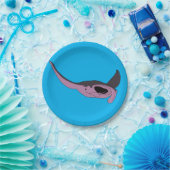 ピンクマンタレイ ペーパープレート (パーティー)