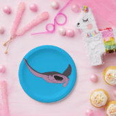 ピンクマンタレイ ペーパープレート (パーティー)