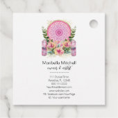 ピンクマンダラクリスタルフラワーエナジーヨガ霊気スパ フェイバータグ (裏面)