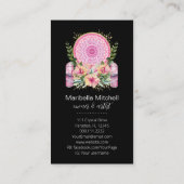 ピンクマンダラクリスタルフラワーエナジーヨガ霊気スパ 名刺 (裏面)