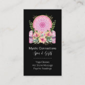 ピンクマンダラクリスタルフラワーエナジーヨガ霊気スパ 名刺 (正面)