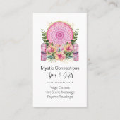 ピンクマンダラクリスタルフラワーエナジーヨガ霊気スパ 名刺 (正面)