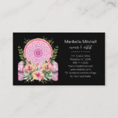 ピンクマンダラクリスタルフラワーエナジーヨガ霊気スパ 名刺 (裏面)