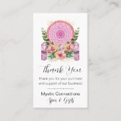 ピンクマンダラクリスタルヨガ霊気スパありがとう 名刺 (正面)