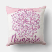 ピンクマンダラナマステ枕 クッション (裏面)