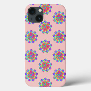 ピンクマンダラパターンボホiPhone / iPadケース iPhone 13ケース
