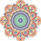 ピンクマンダラビニールのシール シール (正面)