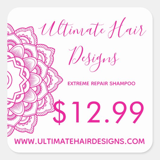 ピンクマンダラ価格 スクエアシール (正面)