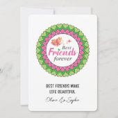 ピンクマンダラ最高のダラフレンドパーソナライズされた シーズンカード (正面)