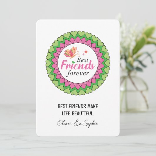 ピンクマンダラ最高のダラフレンドパーソナライズされた シーズンカード (スタンド正面)