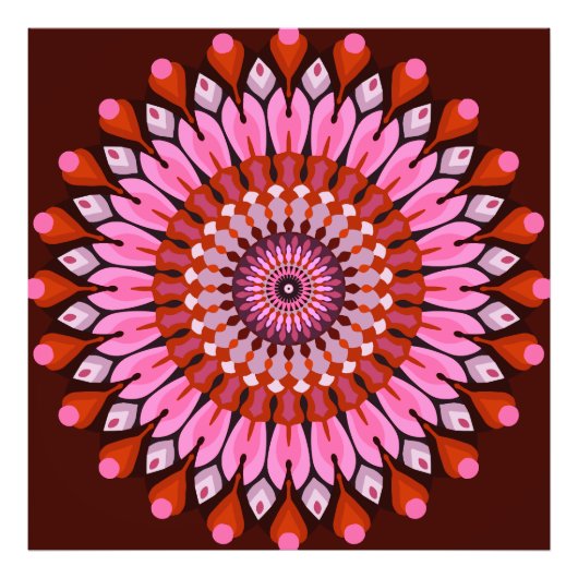 ピンクマンダラ フォトプリント            (正面)