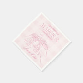 ピンクマーガアンドマトリクスバチェロレッテ スタンダードカクテルナプキン (角)