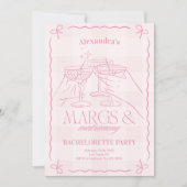 ピンクマーガアンドマトリクスバチェロレッテ 招待状 (正面)