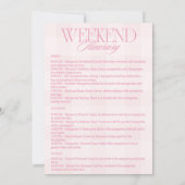 ピンクマーガアンドマトリクスバチェロレッテ 招待状 (裏面)