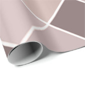 ピンクマーブバラスキニージオメトリチェス盤の正方形 ラッピングペーパー (ロールコーナー)