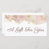 ピンクマーブリングデザインギフト券 (正面/裏面)