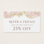 ピンクマーブリングデザイン紹介カード (正面)