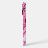 ピンクマーブルの夢 iPhoneケース (左側面)