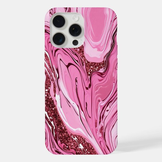 ピンクマーブルの夢 iPhoneケース (裏面)